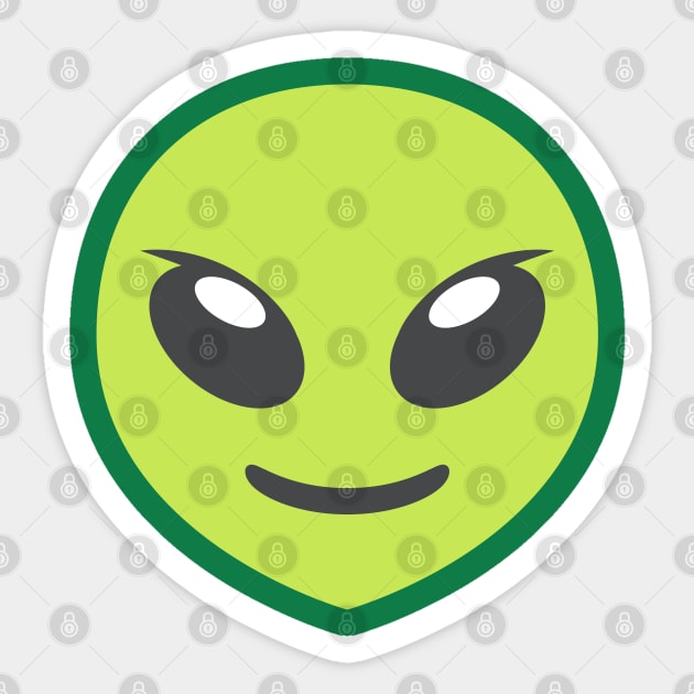 Eclectic Warrior Green Alien Sticker by EclecticWarrior101